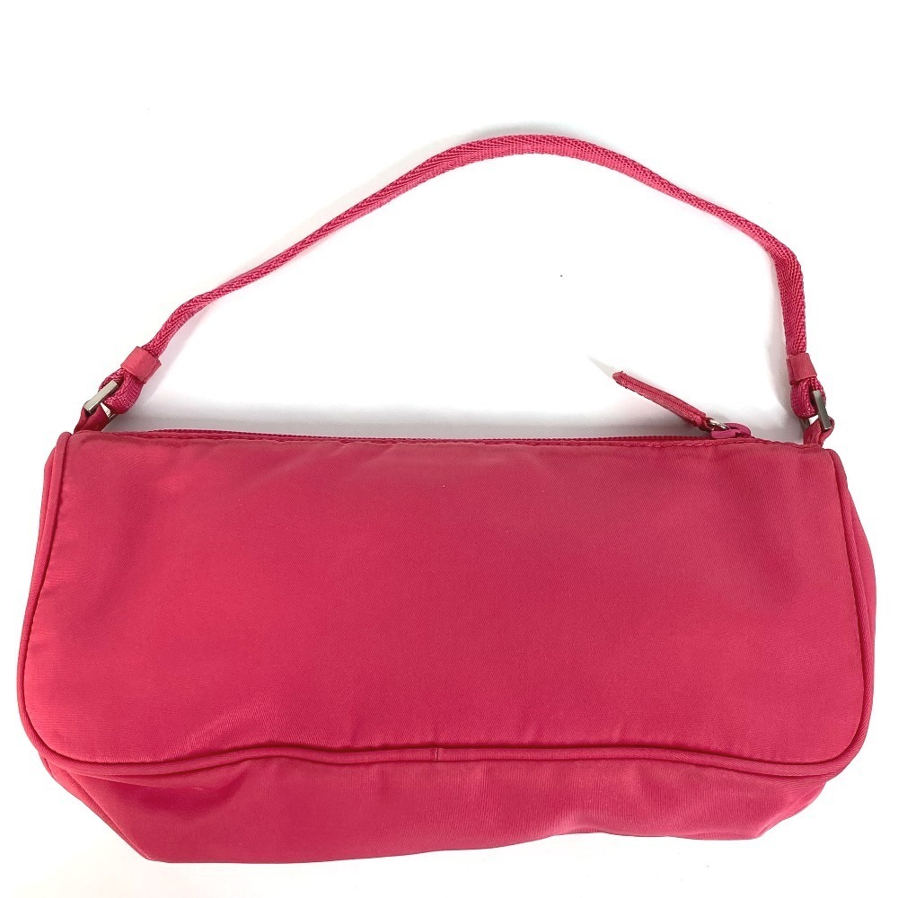 PRADA Triangle Logo Bag Shoulder Handbag Accessory Clutch Pink - Picture 8 of 15
